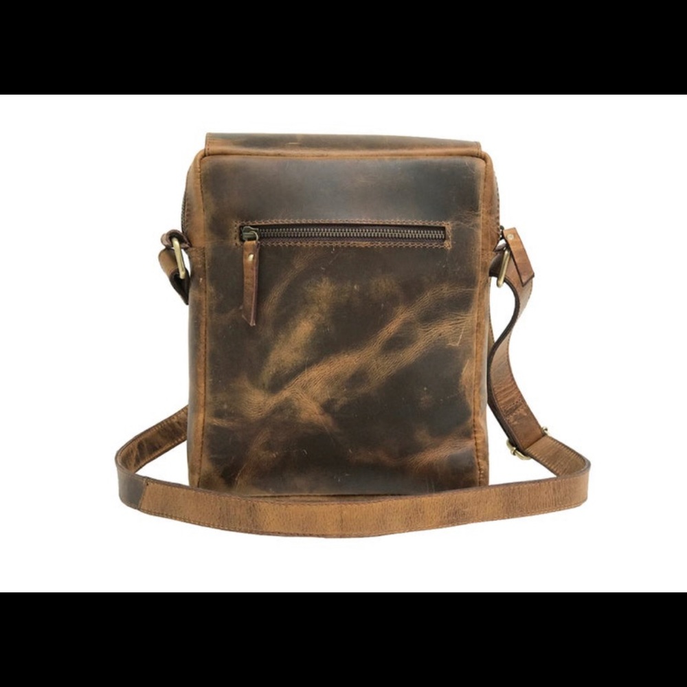 Genuine leather handmade cross body bag
